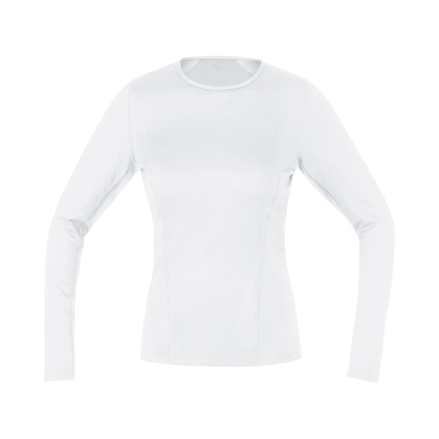 M Damen Base Layer Shirt Langarm White 1