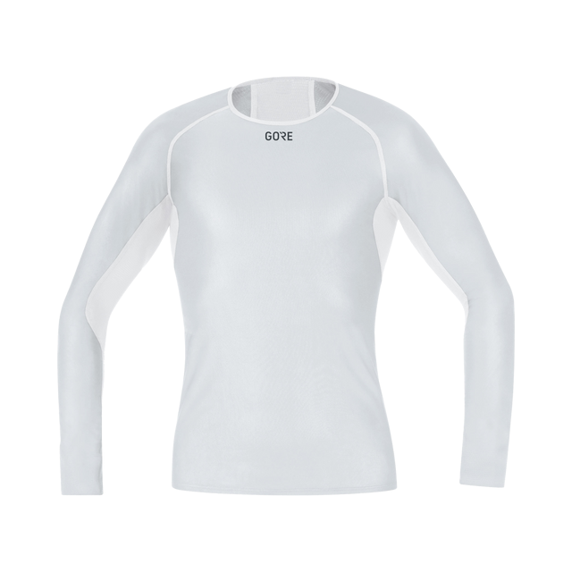 M GORE® WINDSTOPPER® Base Layer Maillot à manches longues Light Grey/White 1