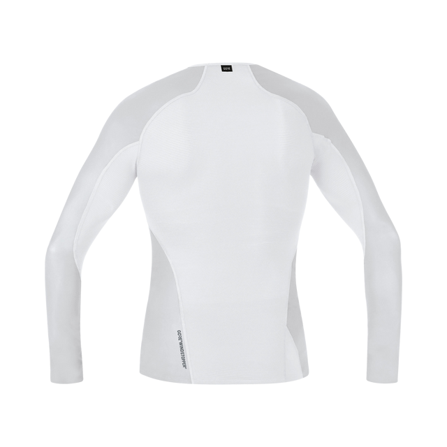 M GORE® WINDSTOPPER® Base Layer Maillot à manches longues Light Grey/White 2