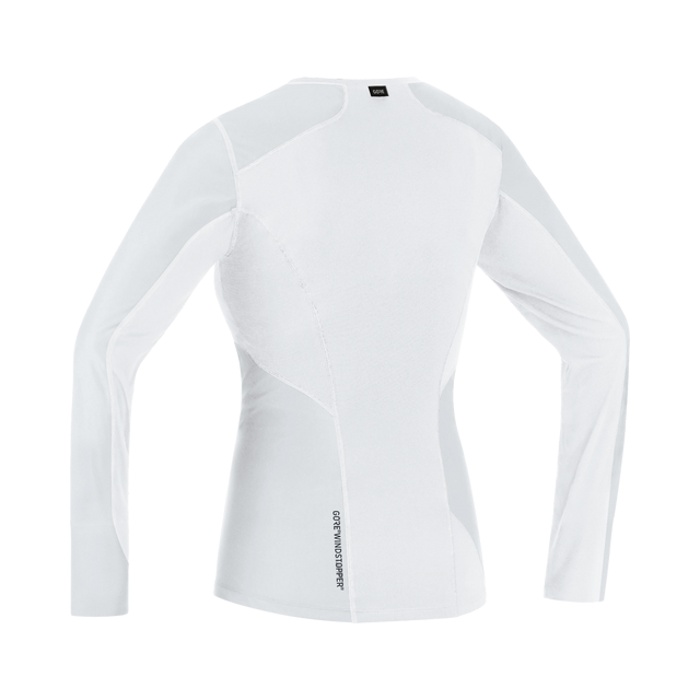 M Damen GORE® WINDSTOPPER® Base Layer Shirt Langarm Light Grey/White 2