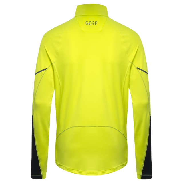 M Mid Zip Shirt langarm Neon Yellow/Black 2