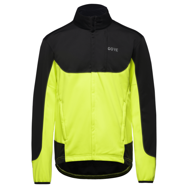 C5 GORE® WINDSTOPPER® Thermo Trail Veste Black/Neon Yellow 1