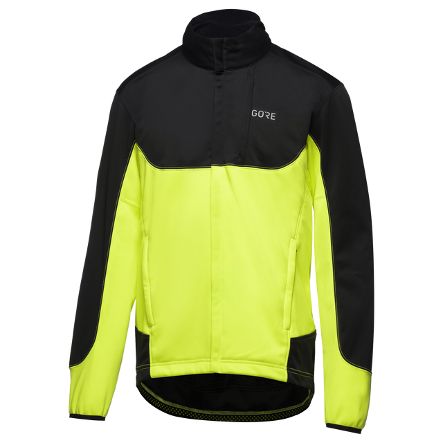 C5 GORE® WINDSTOPPER® Thermo Trail Veste Black/Neon Yellow 3