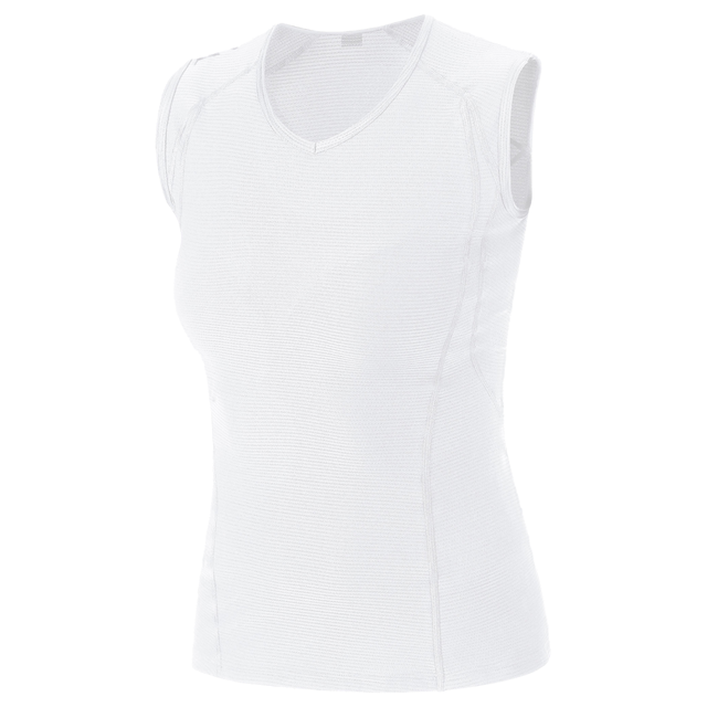 M Women Base Layer Sleeveless Shirt White 1