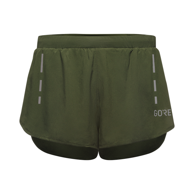 Split Shorts Mens Utility Green 1