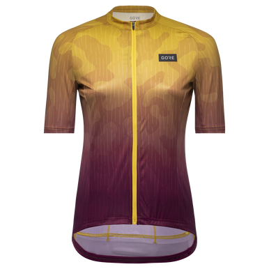 Gore Wear Progress Thermo Rain Camo Cycling Jersey for Women | Scuba Blue/Orbit Blue | Size 36