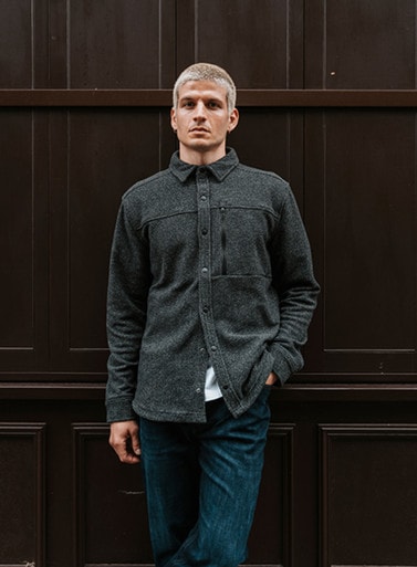 Hybrid Fleece Flannel Shirt Mens