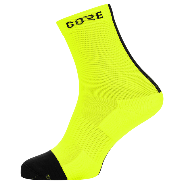 M Socken mittellang Neon Yellow/Black 1