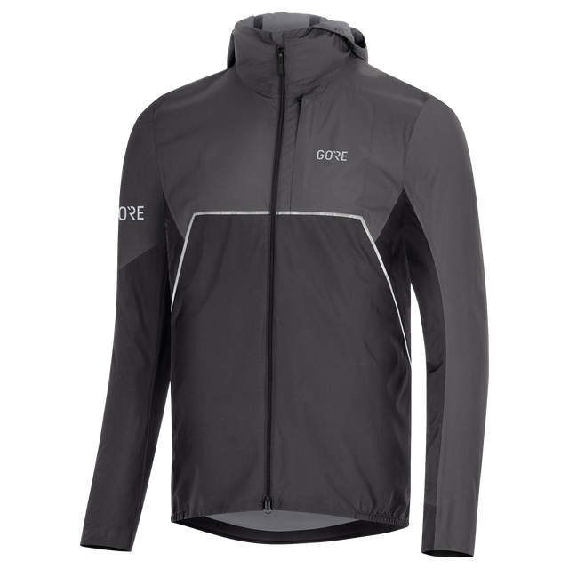 R7 Partial GORE-TEX INFINIUM™ Hooded Jacket Black/Terra Grey 1