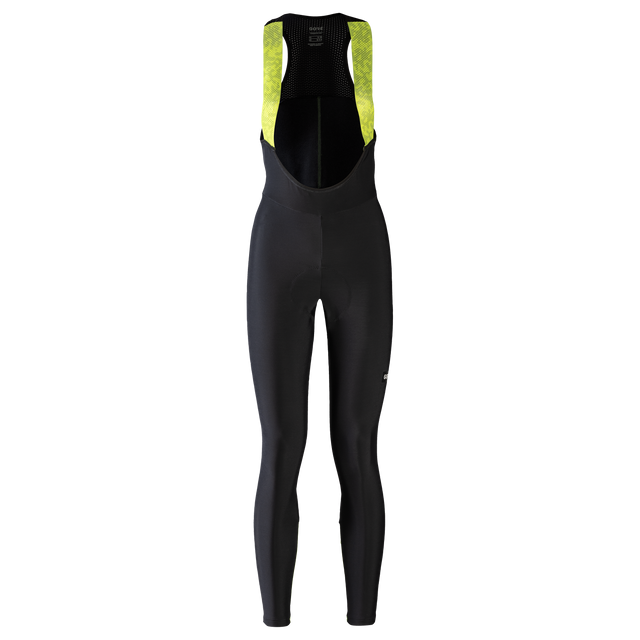 Progress Thermo Trägerhose Damen Black/Neon Yellow 1