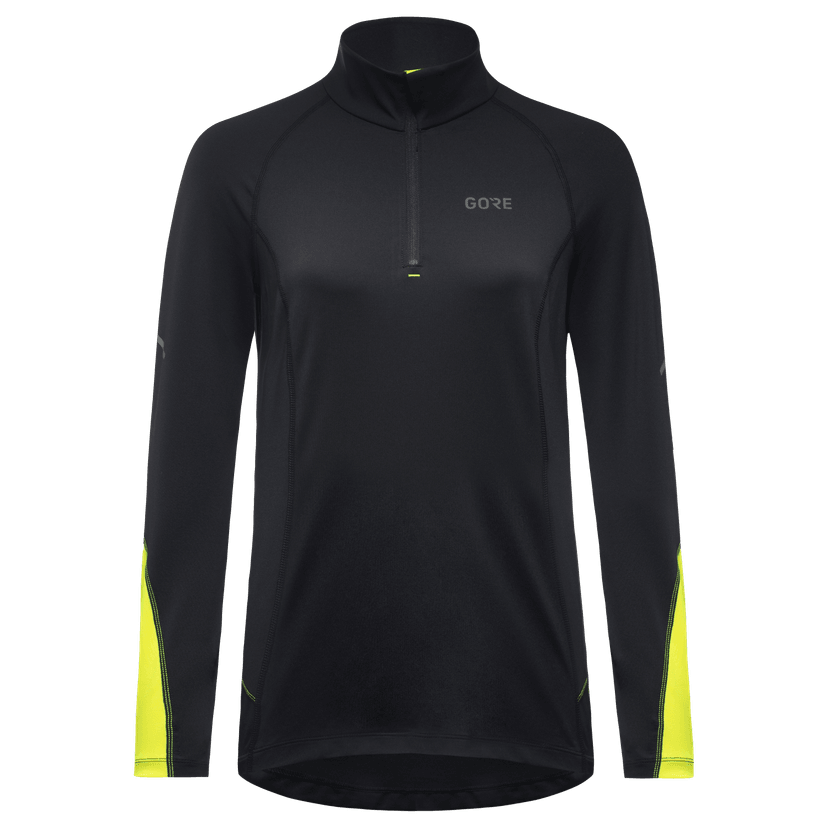 M Damen Mid Zip Shirt langarm