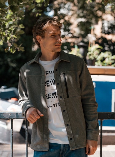 Camicia in pile Hybrid Uomo