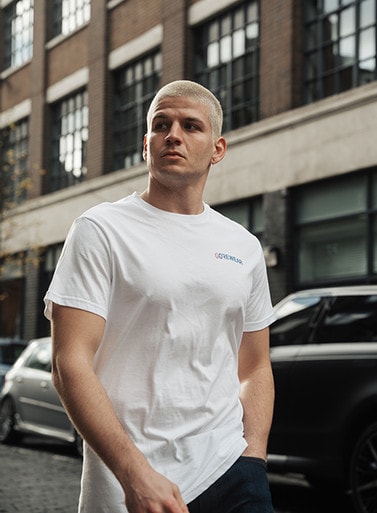 Tee-shirt graphique avec logo en pointillés